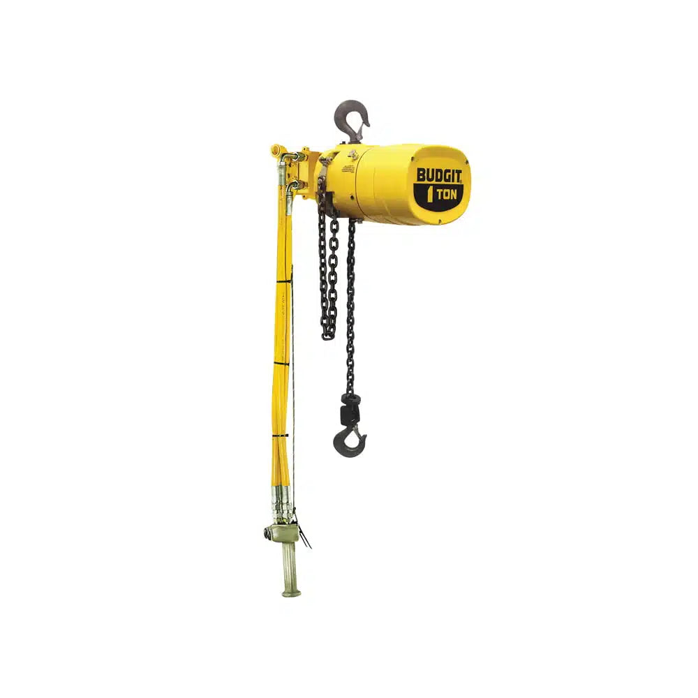 Budgit 6000 Series Air Hoist- 1/2Ton Capacity, 10ft Lift, 16 ft/min.